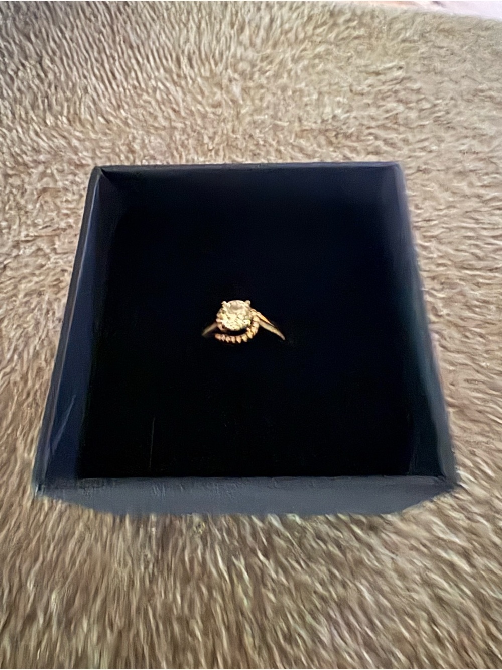 Gold Crystal Halo Stackable Ring - Women Jewelry